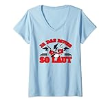 Damen Ja Das Muss So Laut Schlagzeuger Drummer Musiker Rock Band T-Shirt mit V