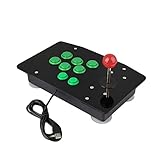 Haihuic Arcade-Game-Controller für PC USB Arcade Fight Stick Gamepad-Joystick und 8 Tasten für MAME, KOF, Street Fighter, andere Kampfspiele, Grü