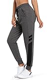 BENNALD Jogginghose Damen Lang Sporthose Damen Baumwolle Hosen Trainingshose Freizeithose Relaxhose Trainingshose Grau für Freizeit Fitness Sport Laufen Yoga M