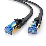 CSL - 5m CAT 8.1 Netzwerkkabel Flach 40 Gbits - LAN Kabel Patchkabel - CAT 8 Gigabit RJ45 Ethernet Cable - 40000 Mbits Glasfaser Geschwindigkeit - Flachbandkabel - Verlegekabel - Cat 6 Cat 7 Cat 8