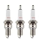 3 Stück F7TC Zündkerze (F7TC und F6TC gelten für dieselben Modelle)für 4-Takt Zündkerzen für Briggs Stratton Ersatz Motorgeräte Motoren 550E 550EX Eco-Plus 575EX S