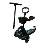 FUJGYLGL 3-in-1 Kinder-Roller mit Sitz Shark Form Scooter Lenker Einstellbare Höhe Scooter for Kleinkinder for 2-8 Jahre alte Kinder (Color : A)