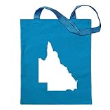 Kiwistar Queensland - Australien - State Tragetasche Baumwolltasche Stoffbeutel Umhängetasche Langer Henk