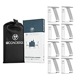 LE CONCIERGE® Edelstahl Tischtuchklammern [ 8 Stück ], Tischtuchklammerset, Tischdeckenklammern für Draußen, Tischdeckenhalter, Tischdeckenklammer, Tischklammern für Draußen,
