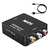 HDMI auf AV Adapter, ARKIM 1080P HDMI zu RCA Konverter 3RCA CVBs Composite Video Audio Adapter mit USB Ladekabel Unterstützt PAL / NTSC für TV-Stick, Roku, Chromecast, PC, Laptop, Xbox, HDTV, DVD