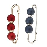 Hellery 2 Stücke Charme Sicherheitsnadel Brosche Clip für Damen Schal Mantel Schmuck