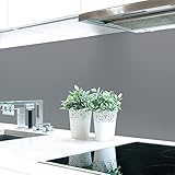 Küchenrückwand Grautöne 2 Unifarben Premium Hart-PVC 0,4 mm selbstklebend - Direkt auf die Fliesen, Größe:400 x 60 cm, Ral-Farben:Staubgrau ~ RAL 7037