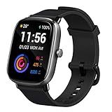 Amazfit GTS 2 Mini Smartwatch GPS Fitness Aktivitätstracker mit Alexa, AMOLED, 14 Tagen Akkulaufzeit, 70 Sportmodi, Überwachung von SpO2, Herzfrequenz, Schlaf und Stress für Herren Damen, Schw