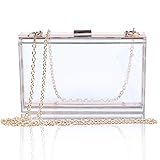 EVEOUT Frauen Acryl Transparente Abend Kupplungen Klare Box Gelee Handtasche Cross Body Handtasche Tasche Damen Geschenk