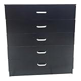Redstone Kommode 5 Schubladen (Schwarz)