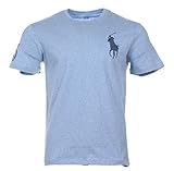 Ralph Lauren Herren T-Shirts mit Big Pony - Navy, Weiß, Grau, Pink, Hellblau, Pistazie (Hellblau, S)