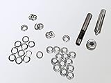 TOOLPORT Reparatur-Set 12mm inkl. 20 Ösen - für Partyzelte, Faltpavillons, Gartenp