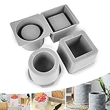 SUPGOMAX DIY Silikonform 2Pcs Beton Formen, Blumentopf Harz Gießen Form Pflanzentopf Casting Formen, Resin Form für Pflanzgefäß, Pflanzkübel, Blumenküb