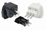 Reiseadapter Set 3x Reisestecker TYP A + B + L mit Schutzkontakt als idealer Reisebegleiter für Reisen nach Kuba | Langlebiger Netzstecker für Steckdosen im Ausland | Qualitativ hochwertiger Stromadap
