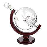 B Blesiya 2X Gläser Dekanter Globe Set für Schnaps, Bourbon, Wodka 850