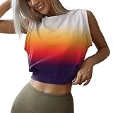 Sport Tank Tops Oberteile Damen Yoga Tanktops Damen Racerback Lauftop Fitness Running Shirt Sportshirt Damen Kurzarm Ärmelloses Sportshirt Kleidung Sport Weste Atmungsaktive V