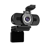 MELARQT Webcam 1080p HD Videokamera PC Laptop Kamera mit Webcam-Abdeckung, USB 2.0 Unmanned Laufwerk Webcam mit Mikrofon, Autofokus, 360 Grad Drehung für Videoanrufe, Konferenzen, YouTub