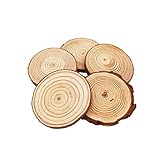 100 stücke 5-6cm Holz Scheiben Runde Platten for Hochzeit Herzstück Geburtstag Party Dusche Dekoration Handwerk (Wood Diameter : 5-6cm, Wood Thickness : 0.5cm)