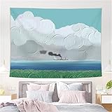 YYRAIN Nordic Bedrucktes Polyester-Hintergrundtuch Modernes Zuhause Wohnzimmer Schlafzimmer Wandkunst Dekoration Wandbehang Multifunktionale Tischdecke 59x39 Inch{W150xH100cm}