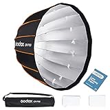 Godox QR-P90 90 cm Parabolic Deep Softbox mit Schnellverschluss für Godox SL-60W VL150 VL300 UL150 SL150WII SZ150R (90CM)