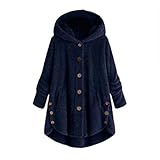 XTBFOOJ pullover fã¼r damen kleid damen winter teddyfleece pullover damen kuschel jacken fuer damen pullover rollkragen oversize sport parka schwarzer parka winterjacke lang strickjacke mit kap