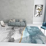 Teppich Zimmer deko mädchen blaugrau einfache Tinte Graffiti-malerei-Design Wohnzimmer dekorativer Teppich Gaming Teppich kuschelige teppiche 160x200
