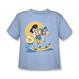 Elvis Presley - - Jungen oder Mädchen Alter 4-7 Yip E T-Shirt in hellblau, Large (7), Light B