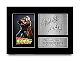 HWC Trading Back to The Future A4 Ungerahmt Signiert Gedruckt Autogramme Bild Druck-Fotoanzeige Geschenk Für Michael J Fox Christopher Lloyd F