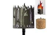 AS Metall Fackel Flammen 128 cm Beleuchtung Windlicht Gartenstecker R