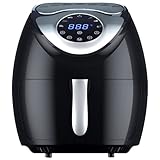 HTDZSW 8L Air Fryer Mit Digitalem Led Touchscreen 10 Minuten AufwäRmen Intelligente Steuerung Geeignet für Alle Arten Von Gourmet Treffen,Schw