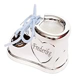Brillibrum Design Milchzahndose Silber mit Gravur aus Metall versilbert anlaufgeschützt mit Rosa & Blauen Schnürsenkel - Zahndose mit Namen personalisiert - Baby Zahnbox für Milchzähne als Geschenke für Jungen und M