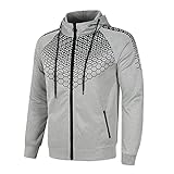 Casual Sweatshirt Kleine Größe Slim Fit Hoodie Herren Sweatshirt Training Dünn Und Leicht Langarmshirt Herren Sport Weiß Kleinen Punkten Slim Fit Sweatjacke Langarm Schlanke Herren Kapuzenpullover/M