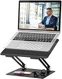 Laptopständer Einstellbar Notebook Ständer mit Heat-Vent Multi-Angle Kompatibel für 10-17 Zoll Laptops einschließlich MacBook Pro/Air, Lenovo, Samsung, Dell, HP (Black)