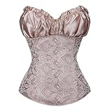 GFGHH Damen Push Up Bustiers Korsetts Top Durchsichtig Sexy Mesh Shapewear Slim Body Shaper Clubwear Gothic Corset, Vintage Corsage Damen Korsage Unterbrust Crop Top Shaper Body Mieder Top Mit G-Tang