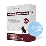 PiuPet® Katzennetz durchsichtig - Balkonnetz transparent ideal für Deine Katze - Katzennetz für Balkon & Fenster inkl. Kabelbinder & Befestigung