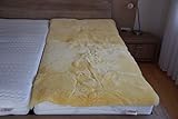 Naturasan Medizinische Lammfell Bettauflage | Betteinlage Schaffell | Unterbett, Topper, Öko Bettfell, medizinisch gegerbt, (100 x 200 cm)