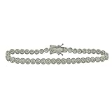 La Olivia Collection Sterlingsilber, Runde Kubische Zirkonia Armkette by TOC