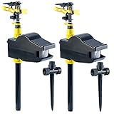 Exbuster Katzen-Vertreiber: 2er Pack Wasserstrahl-Tiervertreiber, Bewegungsmelder, (Wasserstrahl-Katzenschreck)