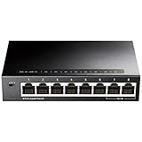 Cudy GS108 8-Port Gigabit Netzwerk Switch (bis 2000 MBit/s, geschirmte RJ-45 Ports, Metallgehäuse, optimiert Datenverkehr, IGMP-Snooping, unmanaged, lüfterlos) schw