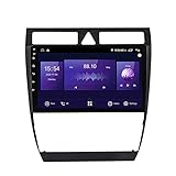 Autoradio kompatibel mit A6 1997-2004 Radio GPS Navigation Android 10.0 DSP Carplay 10,1 Zoll IPS Touchscreen BT 4G WiFi SWC mit Rückfahrk