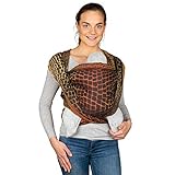 Hoppediz Bio Baby-Tragetuch ✓ inkl. bebilderter Bindeanleitung ✓ schadstoffgeprüft ✓ alle Trageweisen ✓ Jacquard-Webung ✓ kbA-Baumwolle | Design Darwin black 4,60