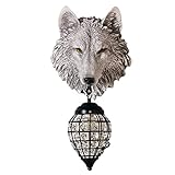 LWX Wandleuchte,E27 Indoor Harz Simulation Wolf Modern Decorate Lampe,Wohnzimmer Nachttisch Korridor Schlafzimmer Industrielle Wandlamp