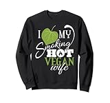 T-Shirt mit Aufschrift 'I Love My Smoking Hot Vegan Wife', lustiges Blatt Sw