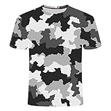 FrüHling/Sommer Mode Herren Camouflage Outdoor Sports Kurzarm Bedrucktes Mode T-S