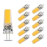 G4 LED Lampen, 5W G4 LED Birnen 450LM Warmweiß 3000K, Ersatz für 40W Halogenlampen, AC/DC 12-24V, Dimmbar Kein Flackern, 10er Pack,Warm white,5W