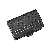 Mercedes Benz AMG Original I-Clip Kreditkarten Etui/Box mit Geldscheinklammer Schwarz Carbon Leder 8,7 x 6 x 1,6