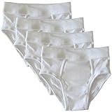 HERMKO 2840 4er Pack Jungen Slip mit Weichbund aus Bio-Baumwolle, Farbe:grau, Größe:164