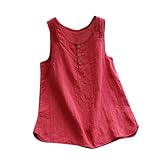 Tank Top Damen Sport Sommer Basic Blusentop Tunika Damen Lang Atmungsaktives Einfarbige Shirt Oberteile Muscle Shirt Damen Locker Lässige Unterhemd Workout Tank Top Damen Ärmellos Racerback T