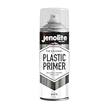 JENOLITE Kunststoff-Grundierungsspray - weiß - 400ml - hochwertige haltbare Kunststoffgrundierung (ideal für Kunststoff-Gartenmöbel, Pflanzgefäße & andere Hartkunststoffe)