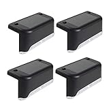 4 Stück Outdoor Solar Deck Lights Solar Step Lights Waterproof Led Solar Lights White Light for Outdoor Stairs Fence Yard Patio, W